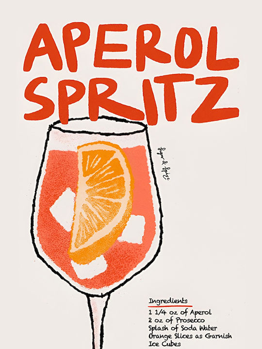 Poster Aperol Spritz Recipe Pst25324 30cm X 40cm