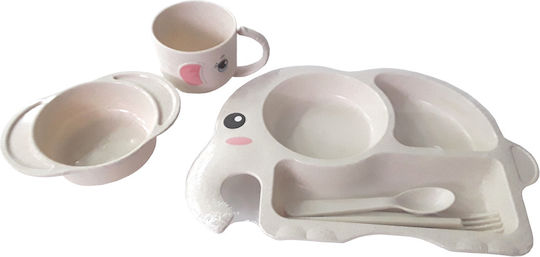 Beboulino Feeding Set Plastic Beige 5pcs