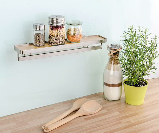 Orion Επιτοίχιο Ράφι Bamboo Γκρι