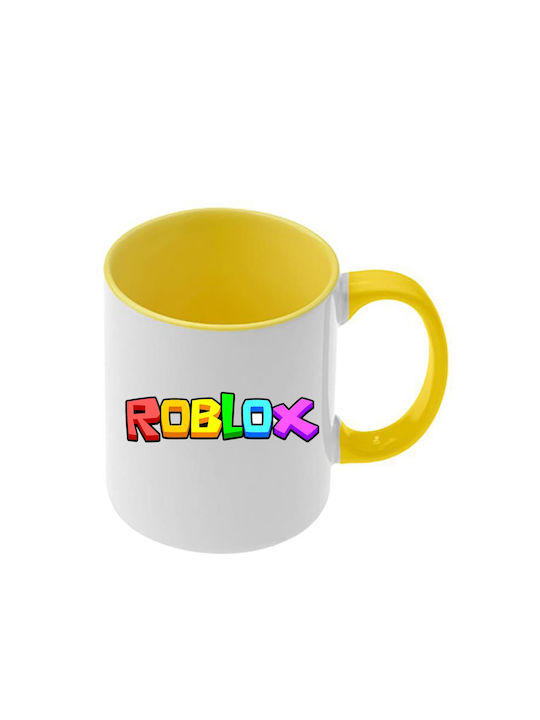 Roblox Tasse Gelbe Griff Innenseite