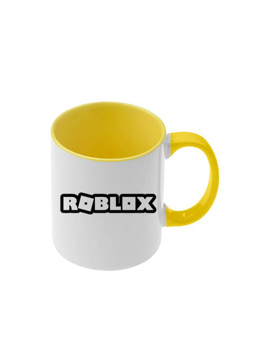 Roblox Tasse Gelbe Griff Innenseite