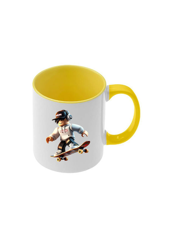 Roblox Tasse Gelbe Griff Innenseite
