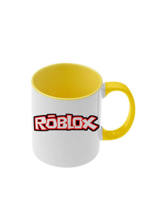 Roblox Tasse Gelbe Griff Innenseite