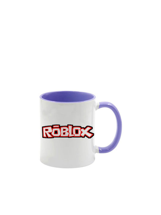 Roblox Tasse Lila Mit Griff Innen