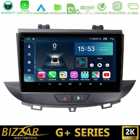 Bizzar Car Audio System for Opel Grandland Crossland X Grandland X 2017-2020 Bluetooth USB Wi-Fi GPS Apple CarPlay Android Auto with 9 Inch Touch Screen