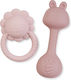 Saro Tiny Treasures Μασητική Κουδουνίστρα Οδοντοφυΐας από Σιλικόνη για 6 m+ Blossom 2τμχ