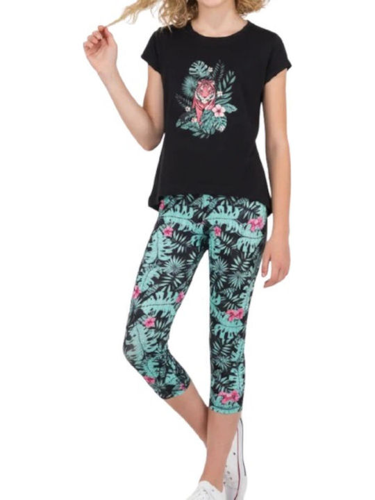Joyce Kinderbekleidungsset mit Leggings Schwarz/Schwarz 2 Stück Joyce Kinderbekleidungsset mit Leggings Schwarz/Schwarz 2 Stück
