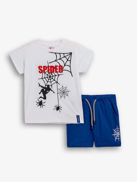 Kids Set with Shorts Summer 2 Pieces White