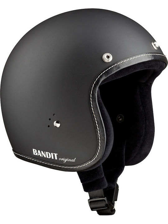 Bandit Premium Schwarzes Matt Motorradhelm Jet ...