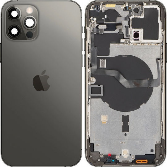Handy Ersatzabdeckungen Apple iPhone 12 Pro Max Mit Mittlerer Schwarz Graphit Austausch