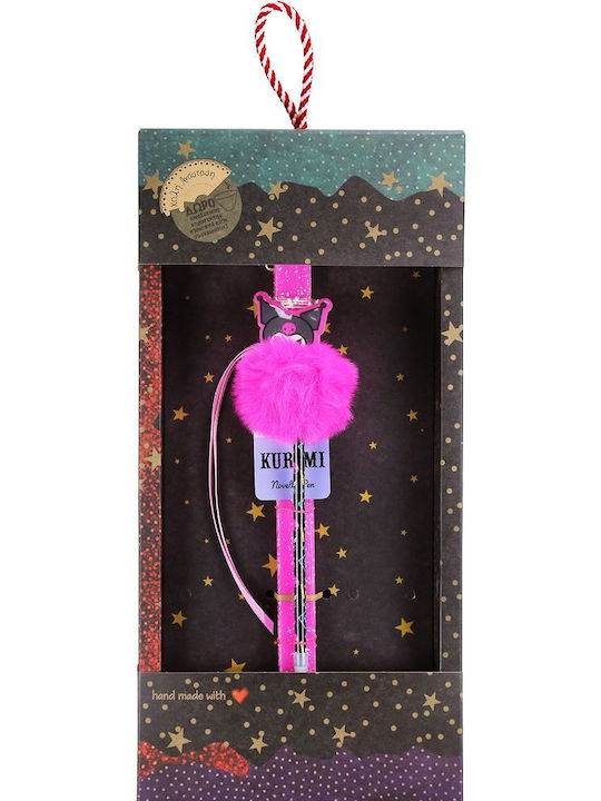 Osterkerze Runde Form Stift Pom Pom Rosa