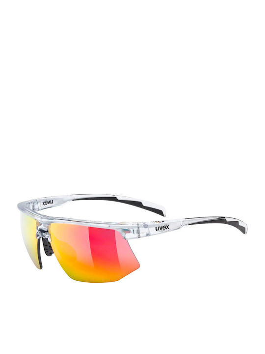 Uvex Men's Sunglasses with Transparent Frame and Transparent Mirror Lens 5340109116