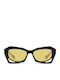 Kreuzbergkinder Naoko Women's Sunglasses With Black Horn-Rimmed Frame And Green Lens naoko c1