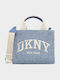 Fabric Women's Handbag Light Blue