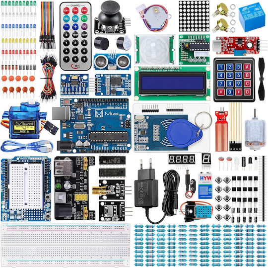 Miuzei Kit Pentru Arduino Kit De Pornire 248 Accesorii 42 Cursuri De Programare