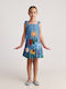 Mädchenkleid Ärmellos Blau