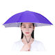 Umbrelă de Cap Alista Home Diametru 69 Cm Curea Reglabilă pentru Cap Protecție Împotriva Ploii și UV Violet