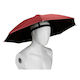 Umbrelă de Cap Alista Home Diametru 69 Cm Bandă Elastică de Cap Protecție UV Împotriva Ploii Roșu Închis