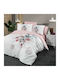 First Choice Set Huse Pentru Pilote Din Bumbac Dublu Cu 4 Fețe De Pernă Și 1 Cearceaf 200x220cm Galbenă