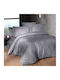 First Choice Set Huse Pentru Pilote Din Bumbac Dublu Cu 4 Fețe De Pernă Și 1 Cearceaf 200x220cm Sofya Gri Baroc
