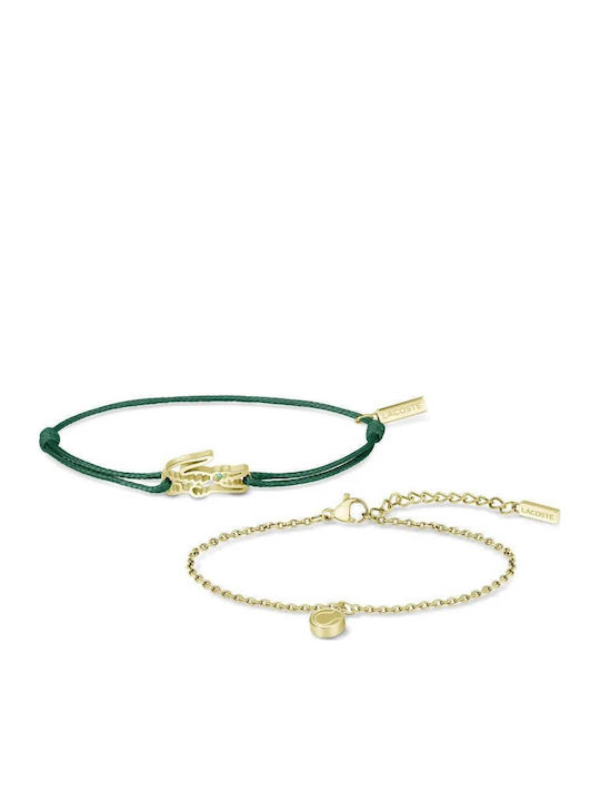 Lacoste Ανδρικό Βραχιόλι από Ατσάλι Επιχρυσωμένο