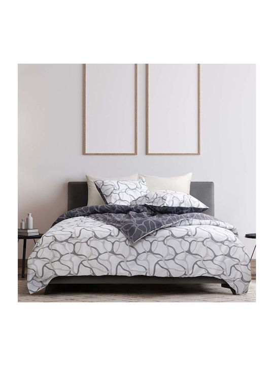 Majoli Bahar Set Huse Pentru Pilote 100% Bumbac Dublu Cu 2 Fețe De Pernă & 1 Cearceaf 200x220cm Alb