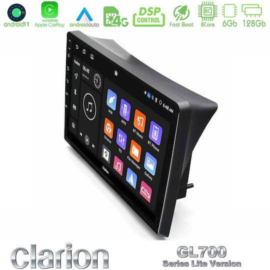 Clarion Car Audio System for Opel Vivaro Renault Trafic Nissan Primastar 2001-2010 Bluetooth USB WiFi GPS Apple CarPlay Android Auto with 10 Inch Touch Screen