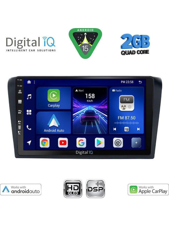 Digital IQ Car Audio System for Mazda 3 2003-2008 with Clima (Bluetooth/USB/WiFi/GPS/Android Auto) with 9" Touch Screen