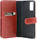 Pierre Cardin Rote Samsung Galaxy S20 Plus Handyhülle Buch Genuines Leder