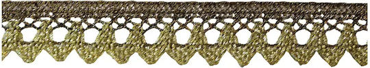 Lace Lasse Geometric Pattern Pointed Edge Copper Gold Medium Width 2cm Price Per Meter