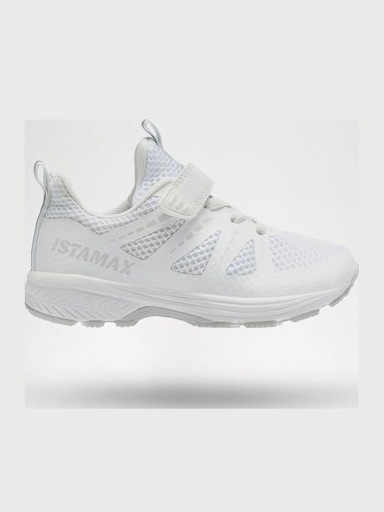 Kids Sports Shoes Running with Hoop & Loop Closure White