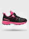 Kids Sports Shoes Running with Hoop & Loop Closure Black