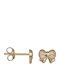 Kids Earrings Studs with Stones from 9K Gold