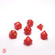Dice Set Red Σετ Ακρυλικών Ζαριων Rpg Dungeons & Dragons Pathfinder Wargames