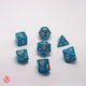Dice Set Turquoise Σετ Ακρυλικών Ζαριων Rpg Dungeons & Dragons Pathfinder Wargames