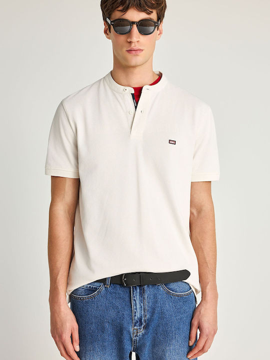 Funky Buddha Polo Short Sleeve White Blouse