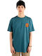 Dot Brust T-Shirt Blau