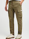 Men's Cargo Elastic Regular Fit Trousers Dusty Khaki