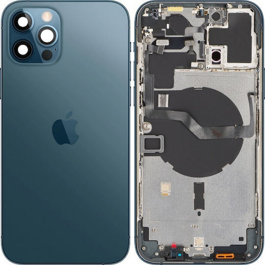 Capac Baterie Cadru Mijlociu Albastru Pacific Blue Iphone 12 Pro Max