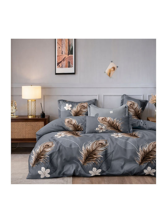 My Home Luxury Double Duvet Cover Set With 2 Pillowcases 220x240cm Multicolour