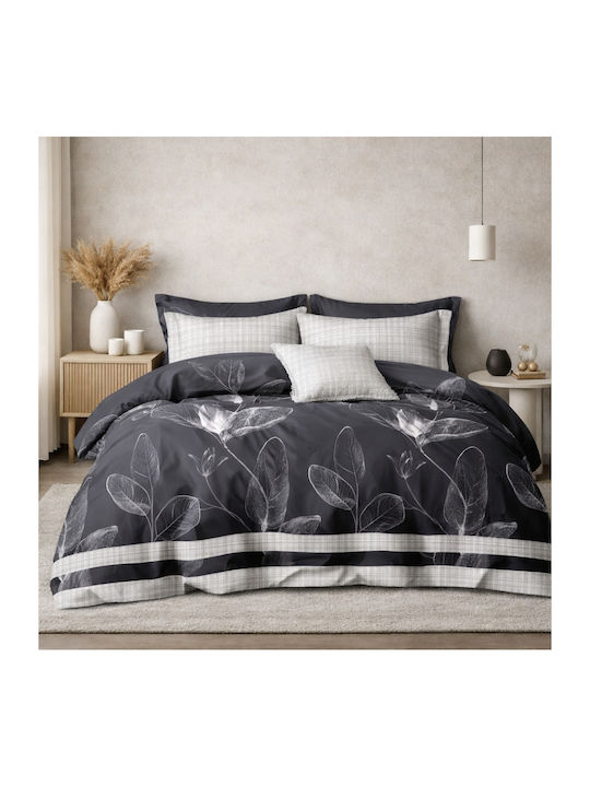 My Home Luxury Double Duvet Cover Set With 2 Pillowcases 220x240cm Multicolour