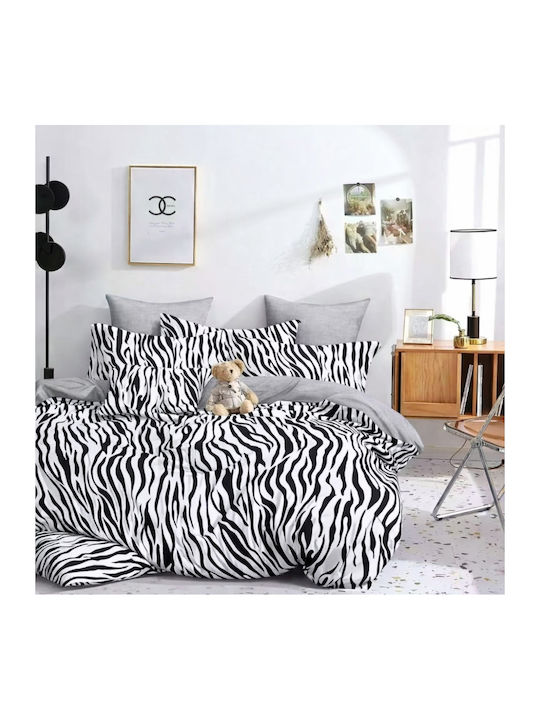 My Home Luxury Double Duvet Cover Set With 2 Pillowcases 220x240cm Multicolour