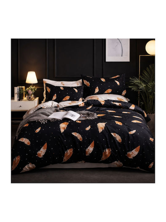 My Home Luxury Set Double Duvet Cover With 2 Pillowcases 220x240cm Multicolour