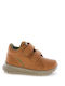 Anatomic Leather Kids Ankle Boots with Hoop & Loop Closure Brown