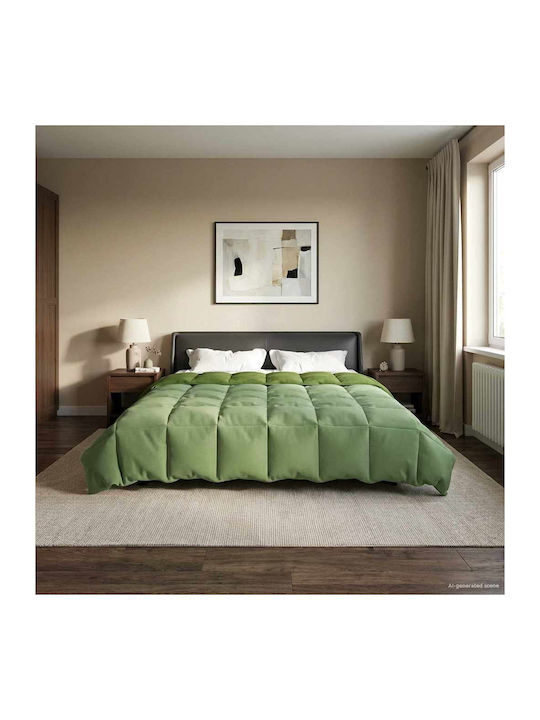 vidaXL Pătură Catifea Dublă 200x240 cm Verde