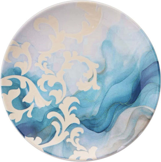Hermia Shallow Ceramic Multicolour Plate with Diameter 25.5cm 6 Pieces