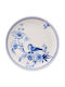 Hermia Shallow Blue Ceramic Plate with Diameter 25.5cm 6 Pieces