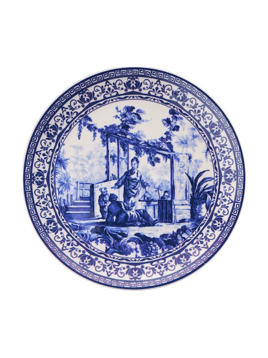 Hermia Πιάτο Ρηχό Κεραμικό Μπλε με Διάμετρο 25.5cm 6τμχ