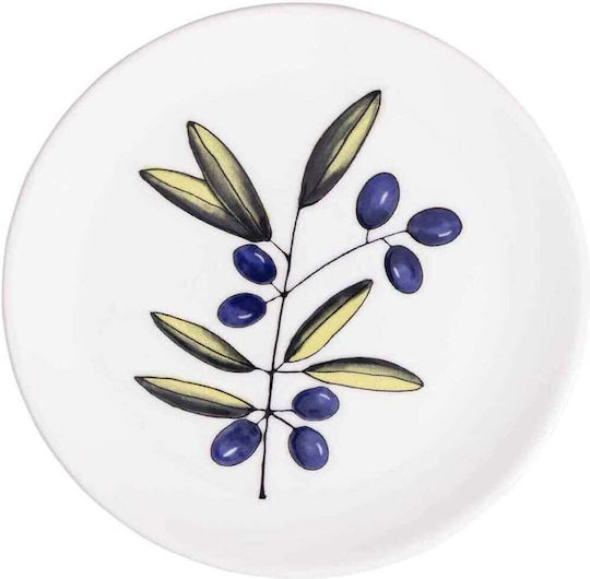 Hermia Shallow Ceramic Multicolour Serving Plate with Diameter 26cm 6 Pieces
