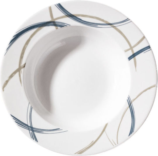 Ankor Servierplatte aus Porzellan Blau 21,5cm